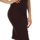 Knee Length High Waist Stretch Pencil Skirt