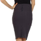 Knee Length High Waist Stretch Pencil Skirt