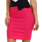 Sakkas Scallop High Waist Stretch Pencil Skirt with Bow
