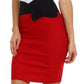 Sakkas Scallop High Waist Stretch Pencil Skirt with Bow