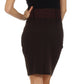 Petite High Waist Stretch Pencil Skirt with Wide Belt
