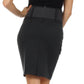 Petite High Waist Stretch Pencil Skirt with Wide Belt