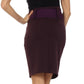 Petite High Waist Stretch Pencil Skirt with Wide Belt