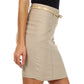 Sakkas Petite Stretch Short Pencil Skirt with Skinny Belt