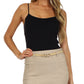 Sakkas Petite Stretch Short Pencil Skirt with Skinny Belt