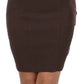 Sakkas Petite Stretch Short Pencil Skirt with Skinny Belt