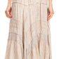 Sakkas Alber Adjustable Waist Boho Skirt With Detailed Embroidery With Ruffle Trim