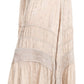 Sakkas Alber Adjustable Waist Boho Skirt With Detailed Embroidery With Ruffle Trim