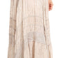 Sakkas Alber Adjustable Waist Boho Skirt With Detailed Embroidery With Ruffle Trim