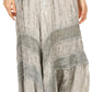 Sakkas Alber Adjustable Waist Boho Skirt With Detailed Embroidery With Ruffle Trim