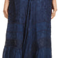Sakkas Alber Adjustable Waist Boho Skirt With Detailed Embroidery With Ruffle Trim