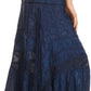 Sakkas Alber Adjustable Waist Boho Skirt With Detailed Embroidery With Ruffle Trim