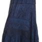 Sakkas Alber Adjustable Waist Boho Skirt With Detailed Embroidery With Ruffle Trim