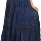 Sakkas Alber Adjustable Waist Boho Skirt With Detailed Embroidery With Ruffle Trim