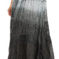 Sakkas Alber Adjustable Waist Boho Skirt With Detailed Embroidery With Ruffle Trim