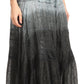 Sakkas Alber Adjustable Waist Boho Skirt With Detailed Embroidery With Ruffle Trim