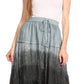 Sakkas Alber Adjustable Waist Boho Skirt With Detailed Embroidery With Ruffle Trim