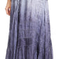 Sakkas Alber Adjustable Waist Boho Skirt With Detailed Embroidery With Ruffle Trim