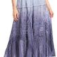 Sakkas Alber Adjustable Waist Boho Skirt With Detailed Embroidery With Ruffle Trim