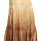 Sakkas Alber Adjustable Waist Boho Skirt With Detailed Embroidery With Ruffle Trim