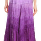 Sakkas Alber Adjustable Waist Boho Skirt With Detailed Embroidery With Ruffle Trim
