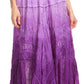 Sakkas Alber Adjustable Waist Boho Skirt With Detailed Embroidery With Ruffle Trim