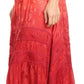 Sakkas Alber Adjustable Waist Boho Skirt With Detailed Embroidery With Ruffle Trim