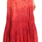 Sakkas Alber Adjustable Waist Boho Skirt With Detailed Embroidery With Ruffle Trim