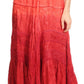 Sakkas Alber Adjustable Waist Boho Skirt With Detailed Embroidery With Ruffle Trim