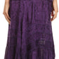 Sakkas Alber Adjustable Waist Boho Skirt With Detailed Embroidery With Ruffle Trim