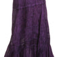 Sakkas Alber Adjustable Waist Boho Skirt With Detailed Embroidery With Ruffle Trim