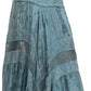 Sakkas Alber Adjustable Waist Boho Skirt With Detailed Embroidery With Ruffle Trim