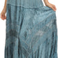 Sakkas Alber Adjustable Waist Boho Skirt With Detailed Embroidery With Ruffle Trim