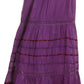 Sakkas 80123 - Gia Bohemian Adjustable Lace Embroidered Wide Lined Long Ethnic Skirt  - Black - OS