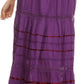 Sakkas 80123 - Gia Bohemian Adjustable Lace Embroidered Wide Lined Long Ethnic Skirt  - Black - OS