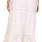 Sakkas 80123 - Gia Bohemian Adjustable Lace Embroidered Wide Lined Long Ethnic Skirt  - Black - OS
