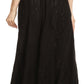 Sakkas Debora Full Length Embroidered Maxi Skirt with Adjustable Waist