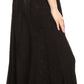 Sakkas Debora Full Length Embroidered Maxi Skirt with Adjustable Waist