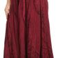 Sakkas Debora Full Length Embroidered Maxi Skirt with Adjustable Waist