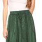 Sakkas Debora Full Length Embroidered Maxi Skirt with Adjustable Waist
