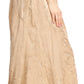 Sakkas Debora Full Length Embroidered Maxi Skirt with Adjustable Waist
