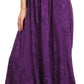 Sakkas Debora Full Length Embroidered Maxi Skirt with Adjustable Waist