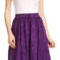 Sakkas Debora Full Length Embroidered Maxi Skirt with Adjustable Waist