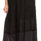 Sakkas Tania Long Bohemian Embroidered Maxi Skirt with Adjustable Waist