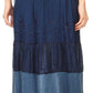 Sakkas Tania Long Bohemian Embroidered Maxi Skirt with Adjustable Waist