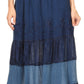 Sakkas Tania Long Bohemian Embroidered Maxi Skirt with Adjustable Waist