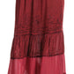Sakkas Tania Long Bohemian Embroidered Maxi Skirt with Adjustable Waist