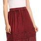 Sakkas Tania Long Bohemian Embroidered Maxi Skirt with Adjustable Waist