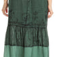 Sakkas Tania Long Bohemian Embroidered Maxi Skirt with Adjustable Waist