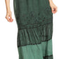 Sakkas Tania Long Bohemian Embroidered Maxi Skirt with Adjustable Waist